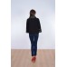 Embroidered coat "Flower Lace" black